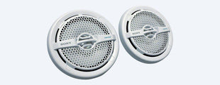 Sony Marine Audio Speakers Stereo Marine Use Certified with 6.5 Inch Dual Cone Design for Boats, Pools, and Other Outdoor Audio Systems, White