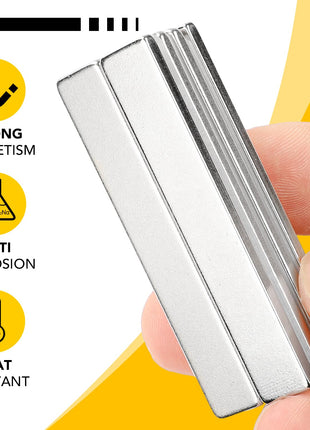 DIYMAG Strong Magnets, 12 Pack Neodymium Magnetic Strips Adhensive Backing | Industrial Rare Earth Flat Magnet Bar Heave Duty for Fridge, Whiteboard, Classroom, Science and Craft 2.36 x 0.39 x 0.12 Inch