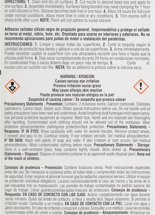 Permatex 81158 Black Silicone Adhesive Sealant, 3 oz. Tube, Pack of 1