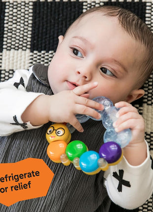 Baby Einstein Teether-Pillar Rattle and Chill Teething Toy, Ages 3 Months +