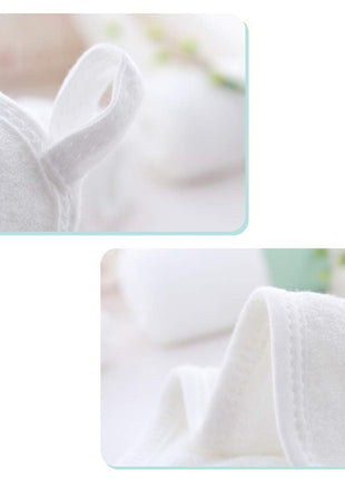 HIPHOP PANDA Baby Washcloths, Rayon Made from Bamboo - 2 Layer Ultra Soft Absorbent Newborn Bath Face Towel - Reusable Baby Wipes for Delicate Skin - White, 6 Pack