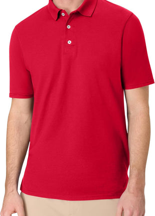 Hanes mens X-temp Performance Polo, Cotton Blend Sport Shirt for Men With Odor Control