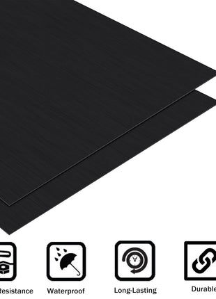 2Pack Anodized Aluminum Sheet 6 x 12 x 1/32(0.0315") Inch Black Anodized Aluminum Metal Plates Engraving Blanks for Laser Engraving, DIY, 0.8MM Thin Decorative Aluminum Metal Sheets for Crafting