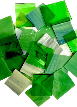 System 96 Coe 96 Fusing Glass - 1.5LB Scraps - Options (Green Tone)