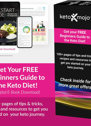 Keto-MOJO Ketone Urine Test Strips, 150ct, Keto & Low-Carb Diet | 150 strips · Extra-long for easy sampling · App + keto eBook included · Ketogenic low-carb fasting diets
