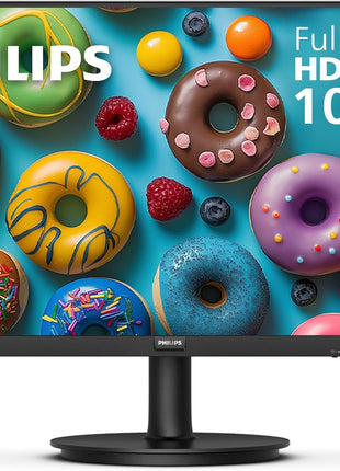Philips 24 Inch Computer Monitor FHD 100Hz VA VESA Flicker-Free, 241V8LB | 1920×1080 LED Monitor, 4ms GtG, Adaptive Sync, HDMI 1.4, Tilt Adjust, Low Blue Light, 4yr Advance Replacement Warranty