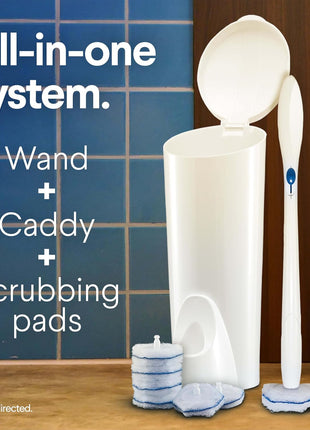 CLOROx Original Toilet Cleaning System, ToiletWand, Storage Caddy, 6 Refill Heads, Dorm Room Essentials