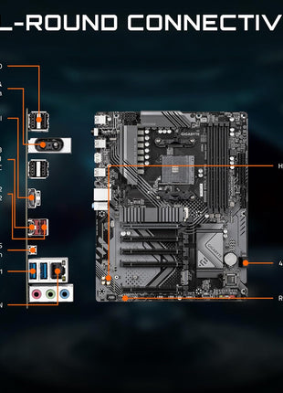 GIGABYTE B550 Eagle WIFI6 AMD AM4 ATX Motherboard, Supports Ryzen 5000/4000/3000 Processors, DDR4, 10+3 Power Phase, 2X M.2, PCIe 4.0, USB-C, WIFI6, GbE LAN, PCIe EZ-Latch, EZ-Latch, RGB Fusion