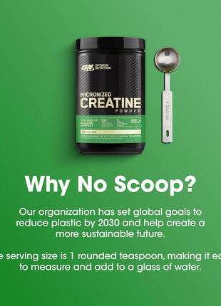 Optimum Nutrition Micronized Creatine Monohydrate Powder, Unflavored, 120 Servings, 600 Grams (Packaging May Vary)