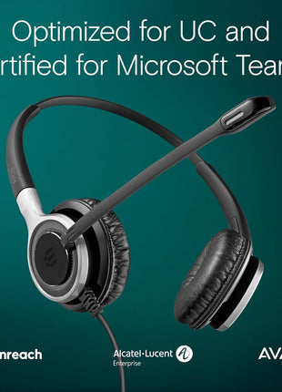 Sennheiser SC 665 USB (507257) - Double-Sided Business Headset | UC Optimized and Skype for Business Certified | For Mobile Phone, Tablet, Softphone, and PC (Black)