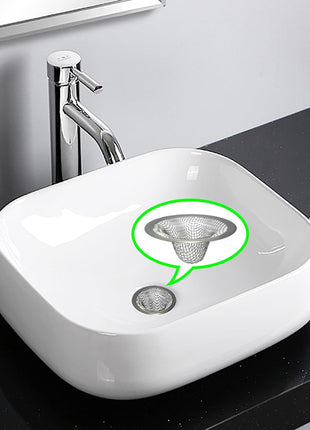 1.0" Small Drain Strainer, Sink Drain Hair Catcher, Bathroom Sink Drain Strainer, 2PCS Drain Mesh Baskets for Laundry, Mop Pool, Utility, Slop, RV Sink, Stainless Steel Drain Filter