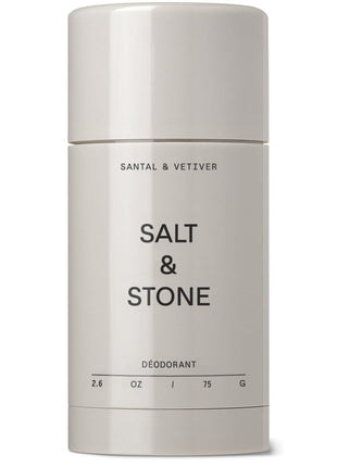 Salt & Stone Aluminum-Free Deodorant, Women & Men Santal & Vetiver 2.6 oz | Extra Strength 48 Hour Protection, Gender Neutral Scent, Made with Niacinamide, Spirulina, Magnesium & Antioxidants