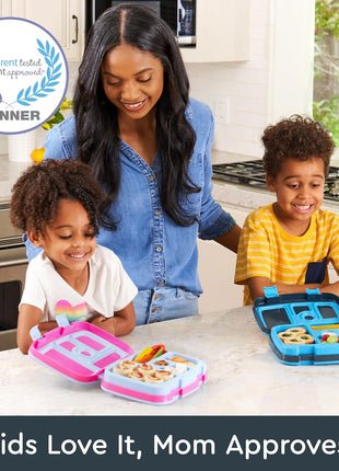 Bentgo Kids Prints Leak-Proof 5-Compartment Bento-Style Kids Lunch Box | Ideal Portion Sizes for Ages 3-7, Durable, Drop-Proof, Dishwasher Safe, PFAS & BPA-Free Materials (Dinosaur)