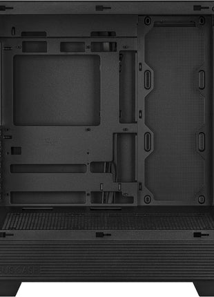 ASUS A31 Black ATX Mid-Tower Gaming Case, Dual Tempered Glass, Frameless, BTF Hidden Connectors, 360 AIO Support, Angled Base, ARGB, Optimized Airflow, Seamless Cable Management, 2 Year Warranty