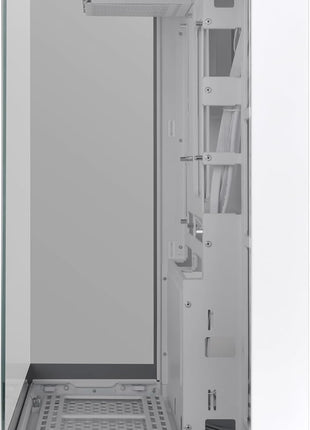 CTE E550 TG Snow Mid Tower ATX Case; 3 Tempered Glass Panels; Hidden-Connector Motherboard Support; Three-Way VGA Installations; Dual Chamber Design; CA-1Z8-00M6WN-00; 3 Year Warranty