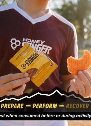 Honey Stinger Organic Honey Waffle, Energy Stroopwafel for Exercise, Endurance and Performance, Sports Nutrition for Home & Gym, Pre and Post Workout, 16.96 Ounces (Pack of 16)