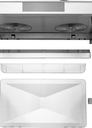 Hauslane Range Hood 30 inch Under Cabinet, 950 CFM Kitchen Range Hood | Steam Auto Clean Vent Hood, 6 Speed Kitchen Hood with Touch Panel | Stainless Steel Range Hoods Chef Series PS38