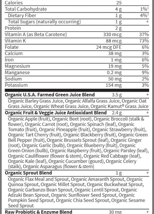 Garden of Life RAW Organic Perfect Food Juiced Greens Powder, 30 Servings