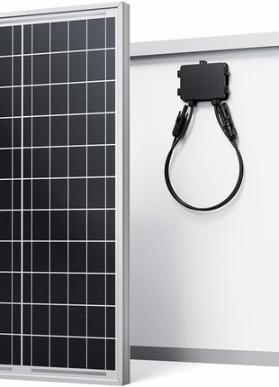 Renogy Solar Panel 50 Watt 12 Volt, High-Efficiency 50W Solar Panel Monocrystalline PV Module Power Charger for RV Marine Rooftop Farm Battery and Other Off-Grid Applications