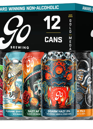 Go Brewing Mixed Pack Variety, NA Beer, 12 Pack (12 oz)