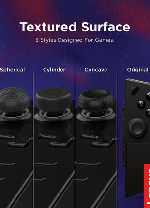 Lenovo Legion Go Joystick Caps - Eclipse Black Replacement Thumb Grips for Enhanced Gaming Precision Compatible with Nintendo Switch, PS5, Xbox Controllers Enhanced Comfort & Grip