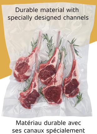 FoodSaver Custom Length Vacuum Sealer Bags Multipack, 5 Count Rolls for Airtight Food Storage and Sous Vide   Compatible with FoodSaver, 8 (2 Pack) and 11 (3 Pack)