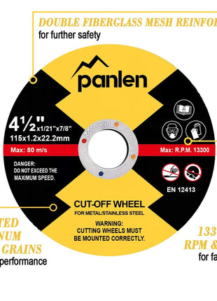 50 Pack Cut Off Wheels 4 1/2 inch Thin Metal & Stainless Steel Cutting Wheel, Professional Fast Cutting Disc for Angle Grinder
