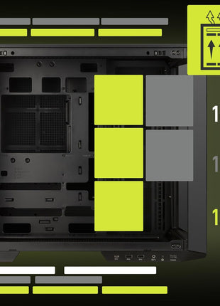 msi MAG PANO 100L PZ - Premium Mid-Tower Gaming PC Case - Tempered Glass Side Panel - Liquid Cooling Support up to 360mm Radiator - Vented Front Panel