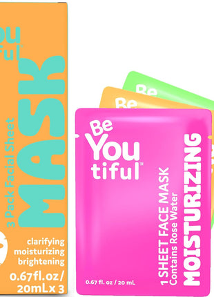 BeYoutiful Hydrating Face Mask Spa Set For Kids and Teens, Skin Care Facial