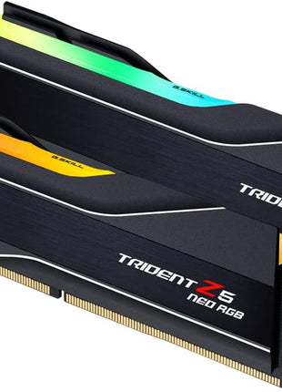 G.SKILL Trident Z5 Neo RGB Series DDR5 RAM (AMD Expo & Intel XMP 3.0) 32GB (2x16GB) 6000MT/s CL30-38-38-96 1.35V Desktop Computer Memory U-DIMM - Matte Black (F5-6000J3038F16GX2-TZ5NR)
