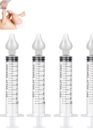 Baby Nasal Aspirator, Sinus Rinse System Professional Baby Nasal Irrigator- Portable Infant Nose Cleaner Quick Rinse Device for Newborn Infants Kids Children- BPA Free More Convenient, 4 Packs 1
