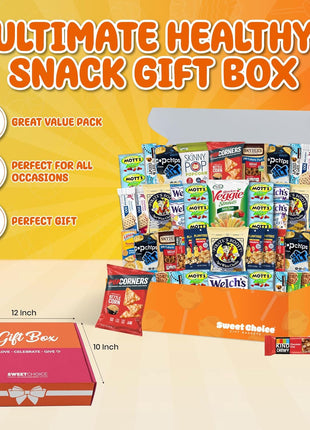 Healthy Snacks Variety Pack (50 Count) - Easter Snack Box Care Package with Chips, Cookies & Granola Bars - Healthy Easter Basket for Adults, Kids & Teens, College Students, Office, Travel & Birthday