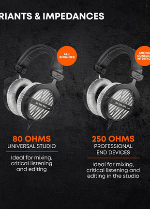 beyerdynamic DT 990 Pro 250 ohm Over Ear Studio Headphones For Mixing, Mastering, and Editing