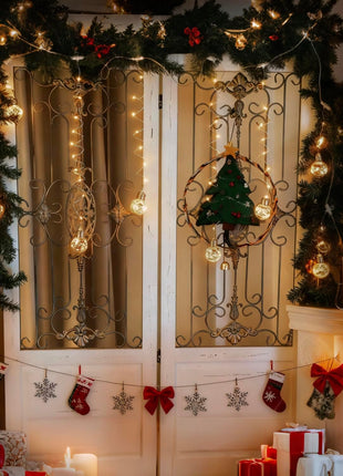 YOLIGHT Wishing Ball Curtain Lights 200 LED Window Curtain String Lights with Remote, USB Battery Powered Twinkle Globe Fairy Lights for Wedding Party Bedroom Christmas Decoration (Warm White)