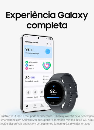 Samsung Galaxy Watch 8 | 44mm | AI Smartwatch w/ 1.47inch AMOLED, Wear OS 6, Wi-Fi, Bluetooth, Heart Rate, GPS Fitness Tracker | IP68, MIL-STD-810H | International Model L330 | w/Fast Charger, Graphite