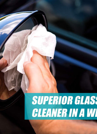 Invisible Glass 90166 Large Glass Cleaning Wipes for Streak-Free Windows, Mirrors, and Glass, Lint-Free, Ammonia-Free, Tint-Safe, for Home and Auto, Canister, 28 Wipes, Pack of 1