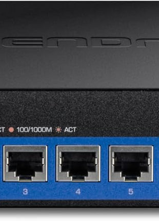 TRENDnet 8-Port 10G Switch, TEG-S708, 8 x 10G RJ-45 Ports, 160Gbps Switching Capacity Rack mountable, Ethernet Splitter, NDAA & TAA Compliant, Lifetime Protection, Black