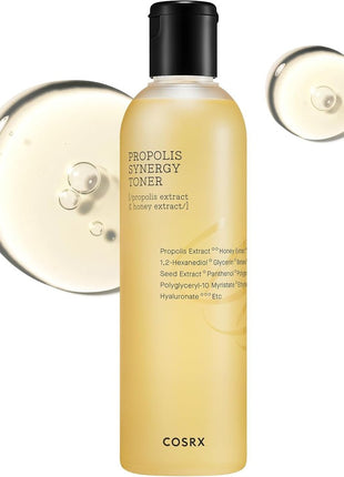 COSRX Propolis Synergy Toner, 9.5 fl oz (280 ml), Lotion, Moisturizing, Beauty Serum, Sensitive Skin, Honey Toner, Honey Care, Made in France, Hydration, Body Tested, Lotion, Toner, Basic Cosmetics, Korean Skin Care, Korean Cosmetics, Pro Poly Toner