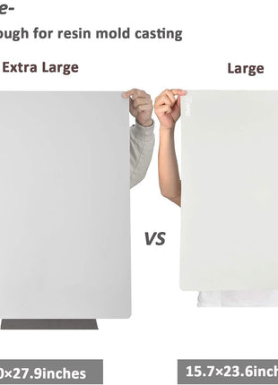 Sapid Extra Large Silicone Sheet for Crafts, Thick Silicone Jewelry Casting Mats, Nonstick Nonslip Silicon Mat for Epoxy Resin, Art Painting, Heat- Resistance Counter Mat (20 inch×27.9 inch, Gray)