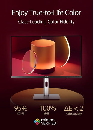 ASUS ProArt Display 14 inch 1080P Portable Touchscreen Monitor (PA148CTV) - Full HD, IPS, 100% sRGB/Rec.709, Color Accuracy ΔE < 2, Calman Verified, USB-C Power Delivery, Micro HDMI, Tripod Socket