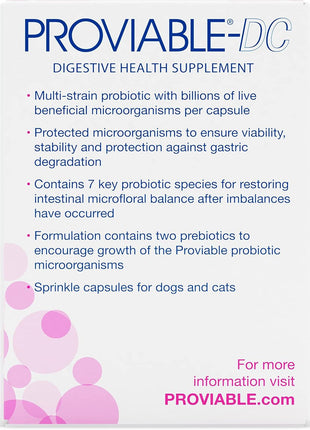 Nutramax Laboratories 30 Count Proviable Health Supplement for Cats and Dogs (PROVDC30)