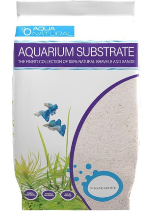 Aqua Natural Sugar White Sand 10lb Substrate for aquascaping, Aquariums, vivariums and terrariums
