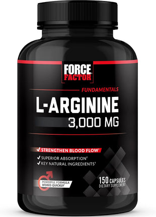 Force Factor Longjack Tongkat Ali Max Men's Vitality, L-Arginine Nitric Oxide for Muscle Building, 60+150 Capsules