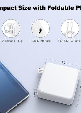 Mac Book Pro Charger - 120W USB C Fast Charger Adapter Compatible with MacBook Pro & MacBook Air 13, 14, 15, 16 inch, iPad Pro, Samsung Galaxy and All USB C Device