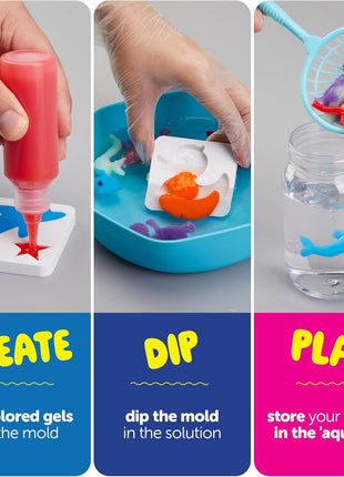 Magic Gel Water Pets Kit for Kids - Gifts for Kids - Squishy Maker Set | Craft for Kids - Gifts for Boys & Girls - Make Your Own Squishies Toys Crafts - Aqua Fairy Magic Elf Toy Kit - Birthday Gifts