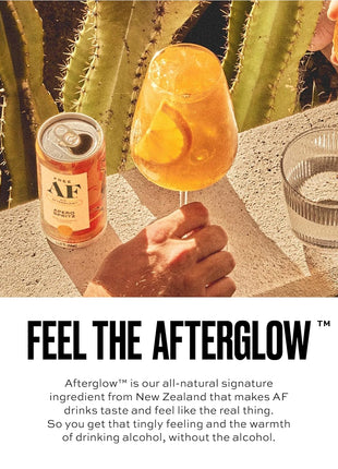 AF Drinks Non-Alcoholic Apero Spritz | Alcohol Alternative Sparkling Cocktails with AFTERGLOW Botanical Warmth | Gluten-Free, Low-Calorie | 8.4 oz Cans (12-Pack)