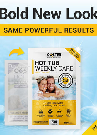 Bio Ouster 3in1 Weekly Hot Tub Cleaner, Conditioner, Clarifier - Hot Tub Chemicals for Standard & Inflatable Spas - Spa Chemicals for Crystal Clear & Sparkling Clean Water - Made in USA (4 Week Kit)