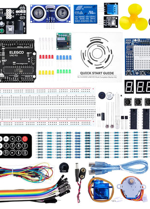 ELEGOO UNO R3 Project Super Starter Kit with PDF Tutorial for Beginners | Compatible with Arduino, 22+ Hands-on Projects, Upgraded Starter Kits with Power Supply, STEM, DIY Basic Circuit Building