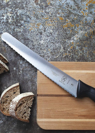 Mercer Culinary M23210 Millennia Black Handle, 10 Inch Wide Wavy Edge, Bread Knife