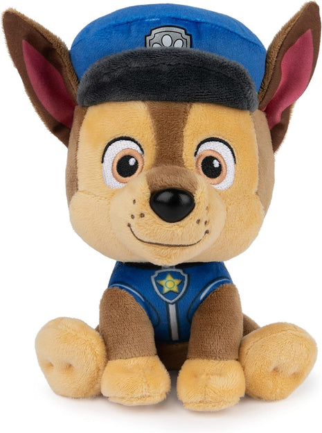 GUND PAW Patrol Chase 6-Inch Plush Toy, Stuffed Animal for Ages 1+ | Soft Tactile Sensory Details Provide Emotional Comfort, Inspire Imaginative Screen-Free Roleplay and Problem-Solving